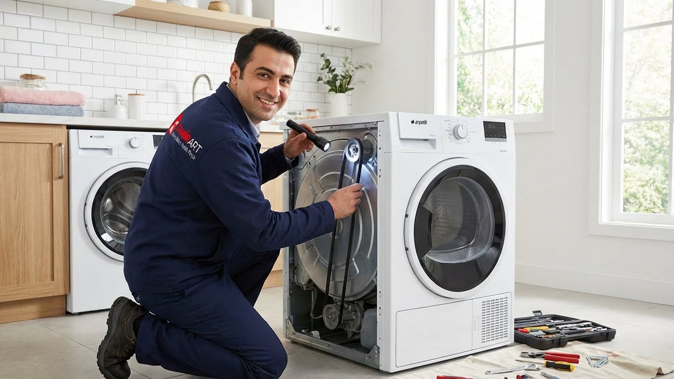 Arçelik kurutma makinesi kazan dönmüyor arızası için teknik servis müdahalesi