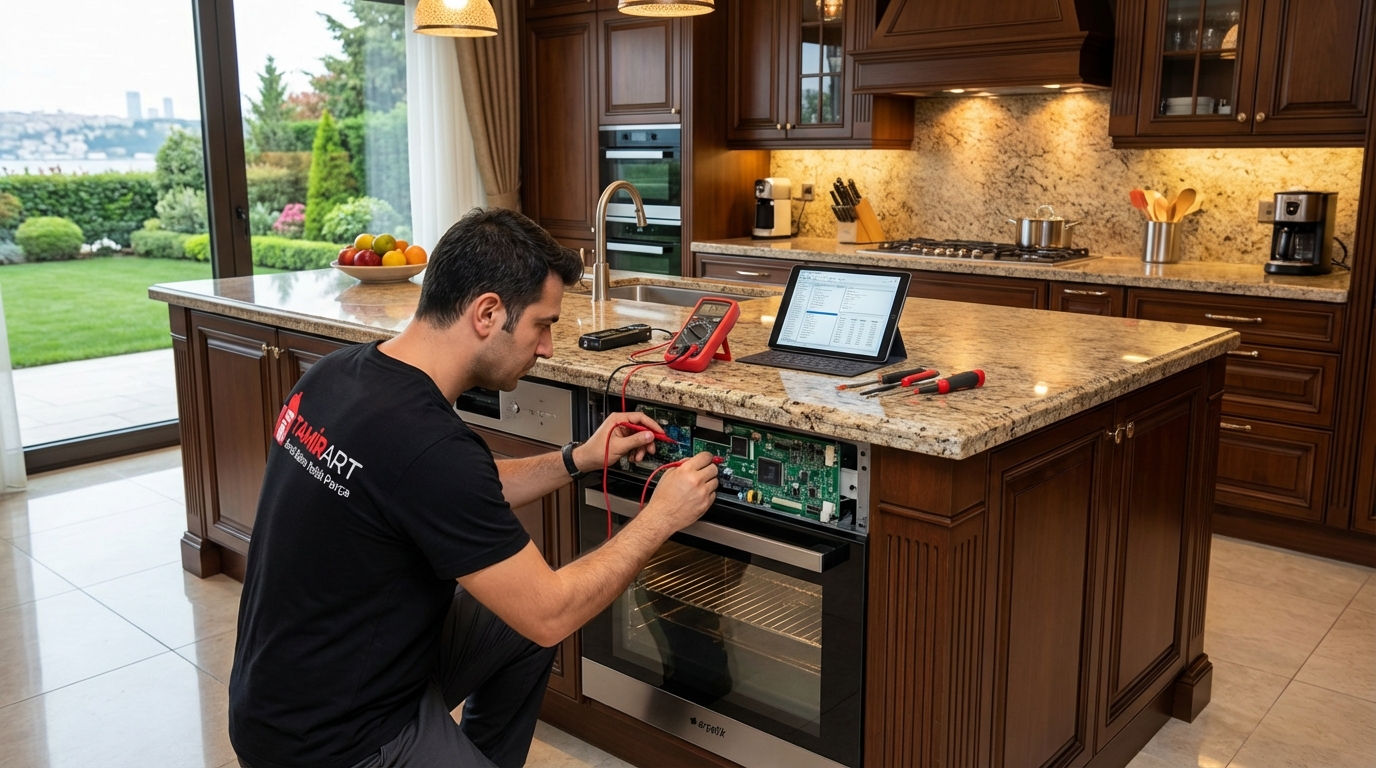 Arçelik Servis Florya teknik ekip ankastre fırın onarım süreci.