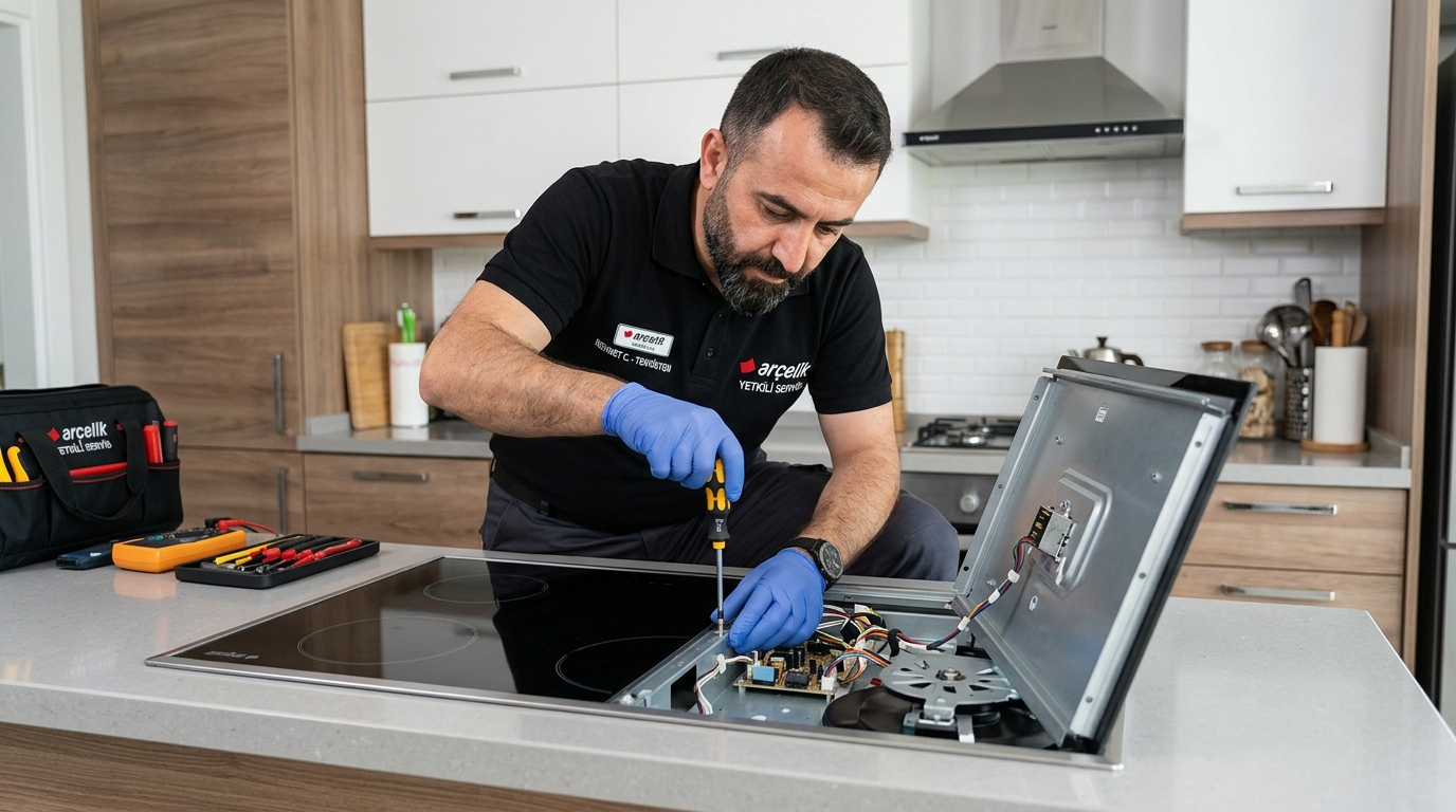 Ankastre fırın rezistans değişimi ve teknik servis bakım süreci.