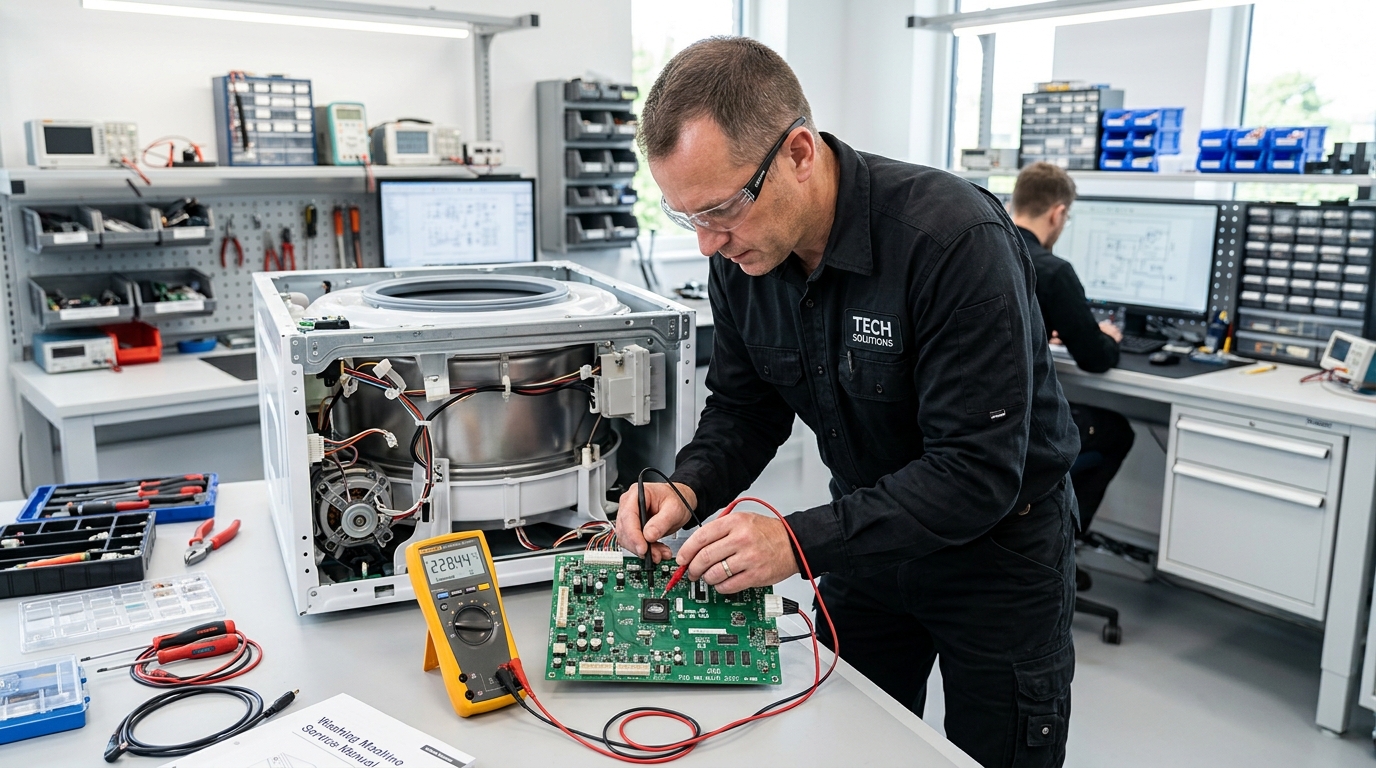 Beyaz eşya anakart tamiri ve profesyonel arıza teşhis süreci.