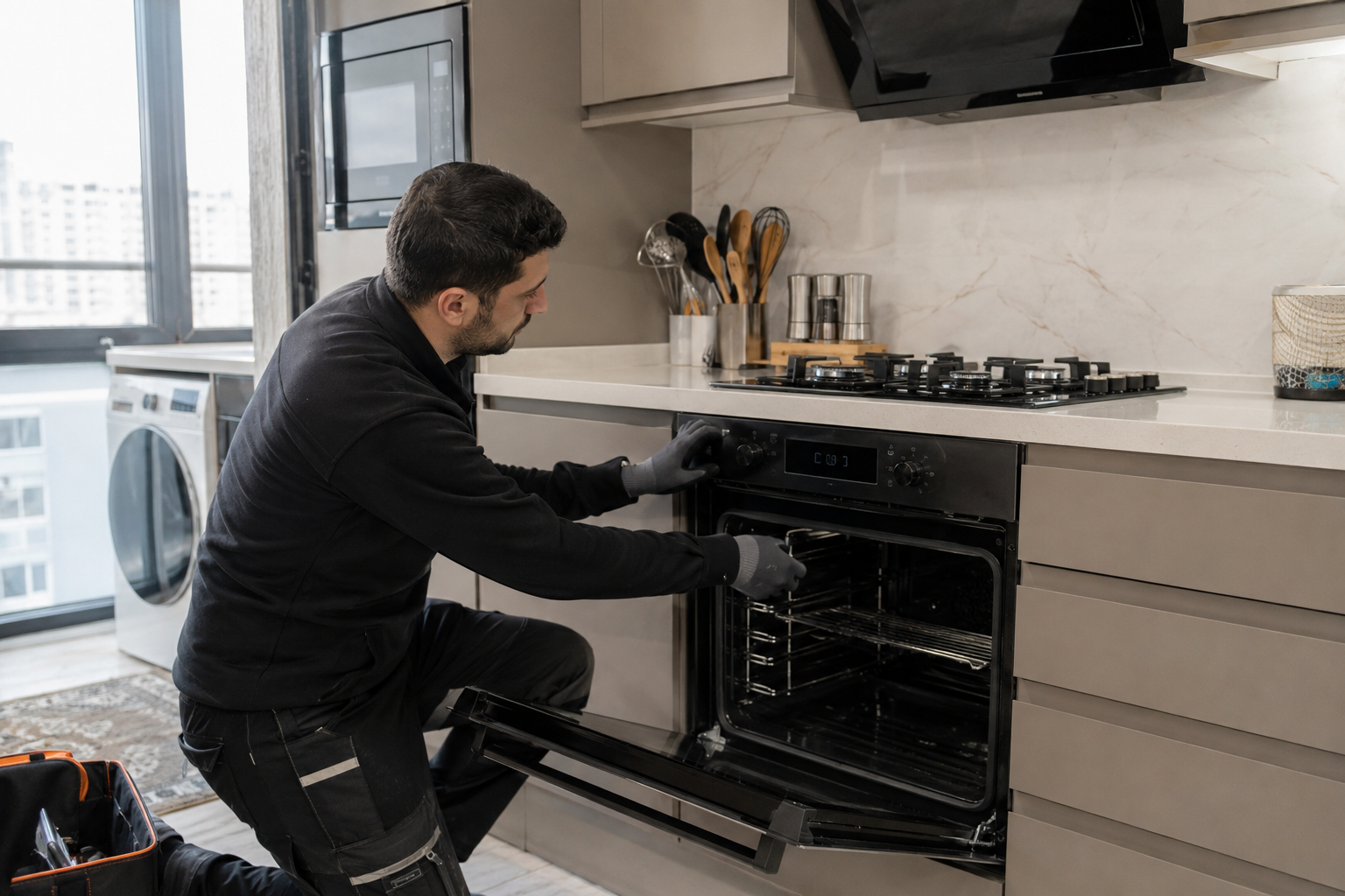 Çorlu Arçelik ankastre servisi kontrolü yapan teknik uzman